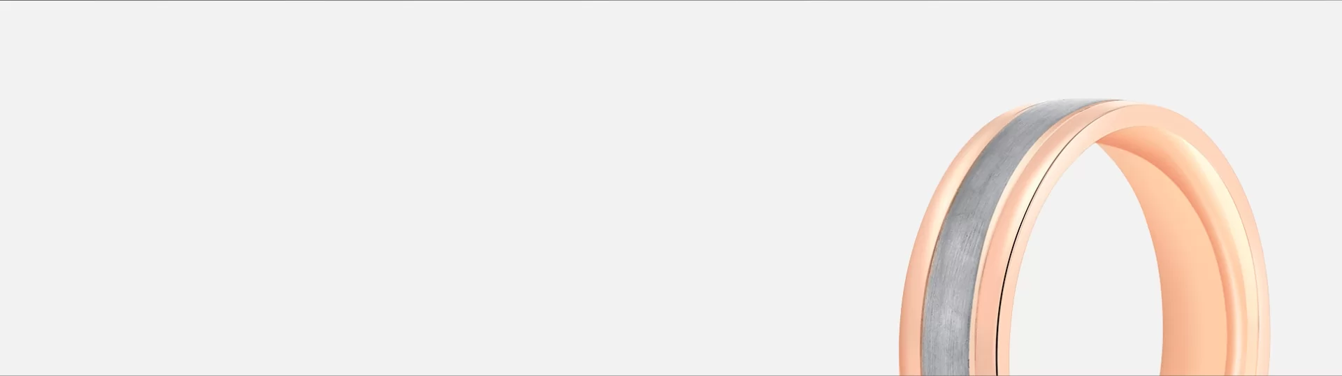 Rose Gold Men's Wedding Bands Top Banner (Desktop)