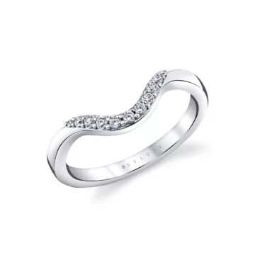 Yellow Gold Flush Set Curved Wedding Ring