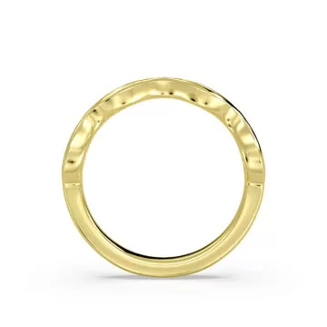 Yellow Gold Bezel Set Marquise Diamond Wedding Ring