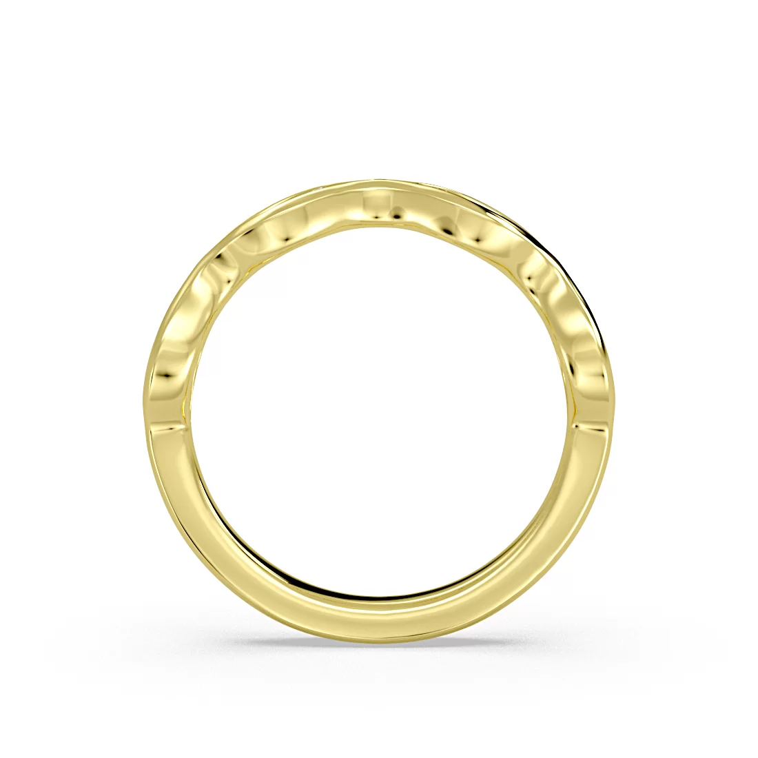 Yellow Gold Bezel Set Marquise Diamond Wedding Ring