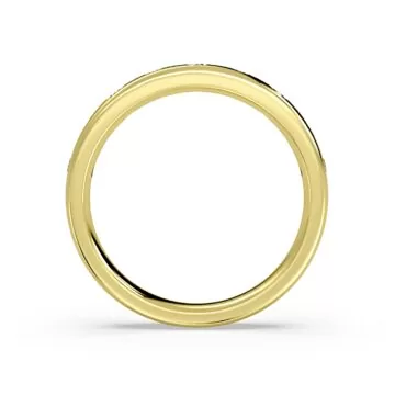 Yellow Gold Flush Set Flat Edge Diamond Wedding Ring