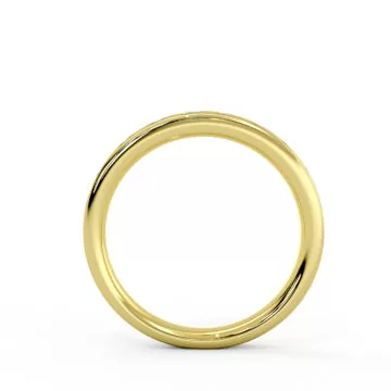 Yellow Gold Flush Set Slanted Marquise Diamond Wedding Ring