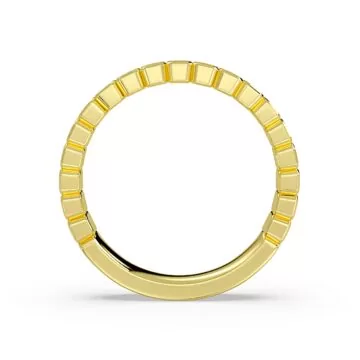 Yellow Gold Auravie Panel Wedding Ring - Scout