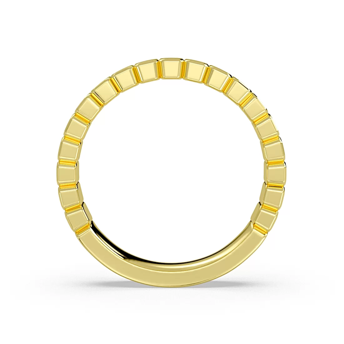 Yellow Gold Auravie Panel Wedding Ring - Scout