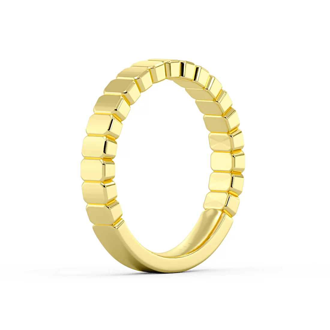 Yellow Gold Auravie Panel Wedding Ring - Scout